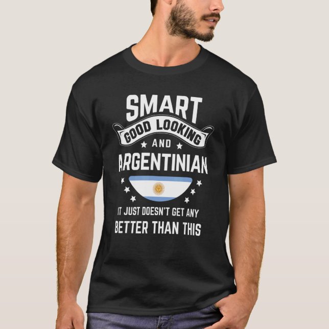 Argentinian Flag Native Pride Argentina Roots T-Shirt (Front)