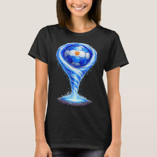 Argentinian Flag Soccer Tornado Graphic Tee