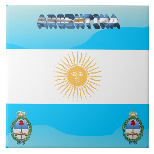 Argentinian flag tile (Front)