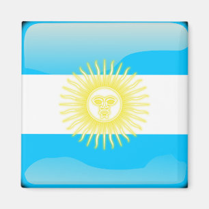 Argentinian glossy flag magnet