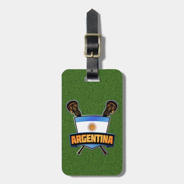 Argentinian Lacrosse Luggage Tag Template (Front Vertical)