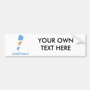 ARGENTINIAN MAP BUMPER STICKER