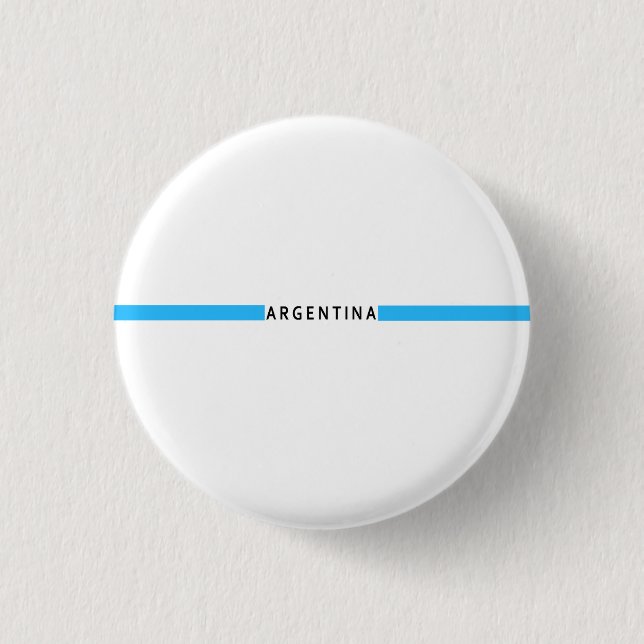 Argentinian minimalistic flag 1 inch round button (Front)