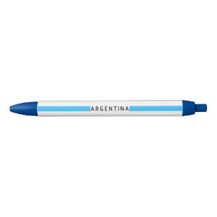 Argentinian minimalistic flag black ink pen