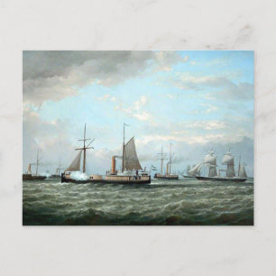 Argentinian Navy Fleet Vessels 1874 Postcard