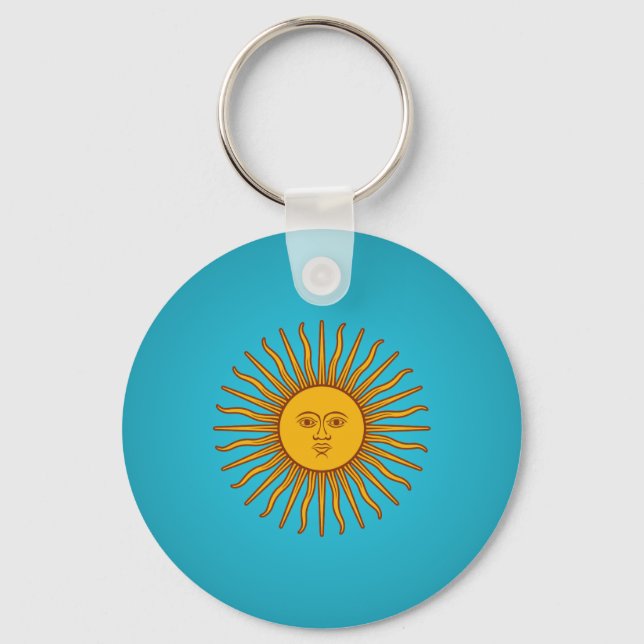 Argentinian Sol de Mayo Keychain (Front)