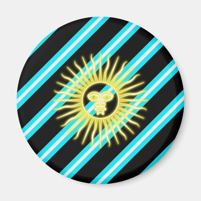Argentinian stripes flag magnet (Front)