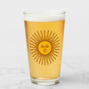 Argentinian Sun of May / Sol de Mayo Glass