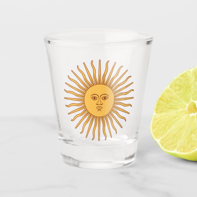Argentinian Sun Shot Glass (Front)