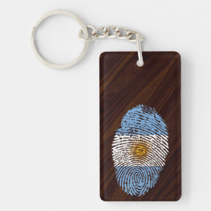Argentinian touch fingerprint flag keychain