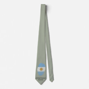 Argentinian touch fingerprint flag tie