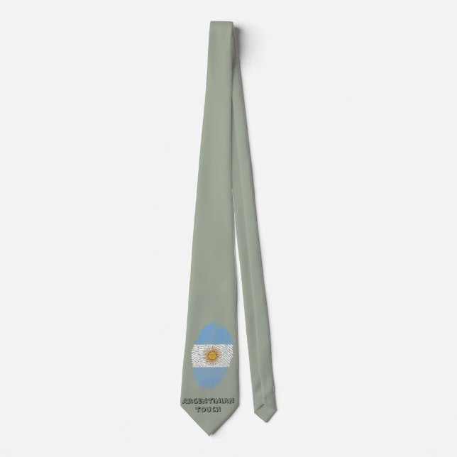 Argentinian touch fingerprint flag tie (Front)