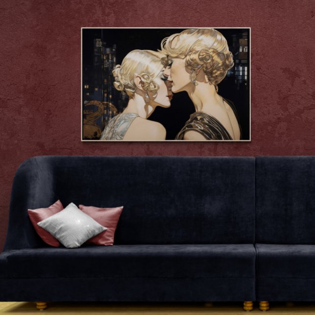 Argentinian Women Sharing a Secret Miami Painting  Poster (Creator Uploaded)