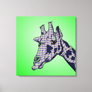 Argile patterned giraffe canvas print