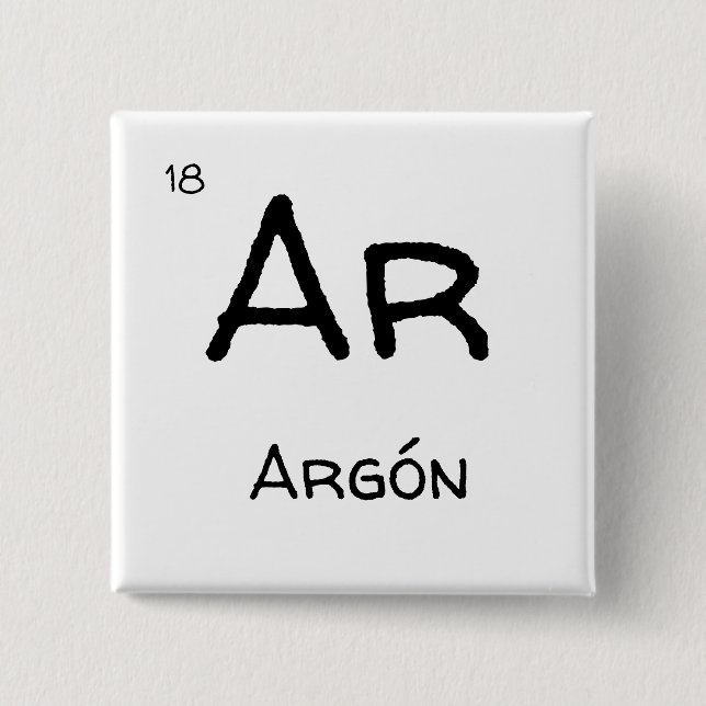 argon  gas 2 inch square button (Front)