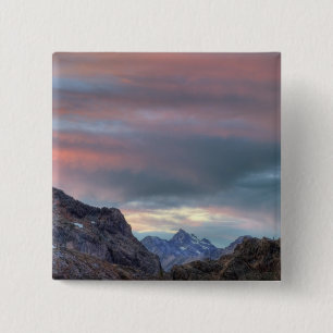 Argonaut Peak, sunset 2 Inch Square Button