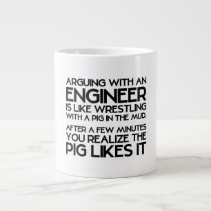 Arguing with engineer funny gift mug