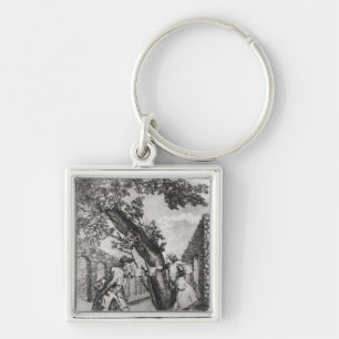 Argument between Jean-Jacques Rousseau Keychain
