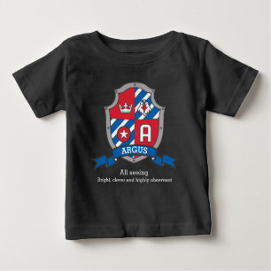 Argus boys A name & meaning knights shield Baby T-Shirt