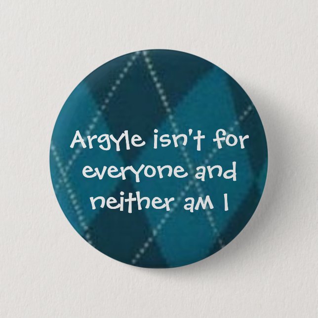 Argyle 2 Inch Round Button (Front)