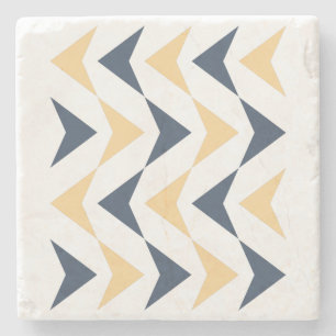 Argyle arrows stone coaster