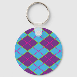 Argyle background keychain