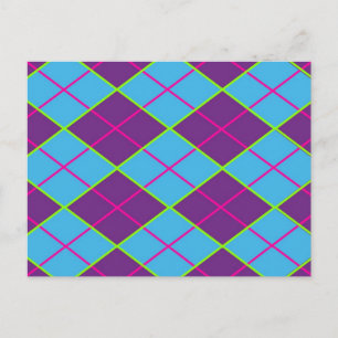 Argyle background postcard