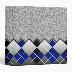 argyle blue binder