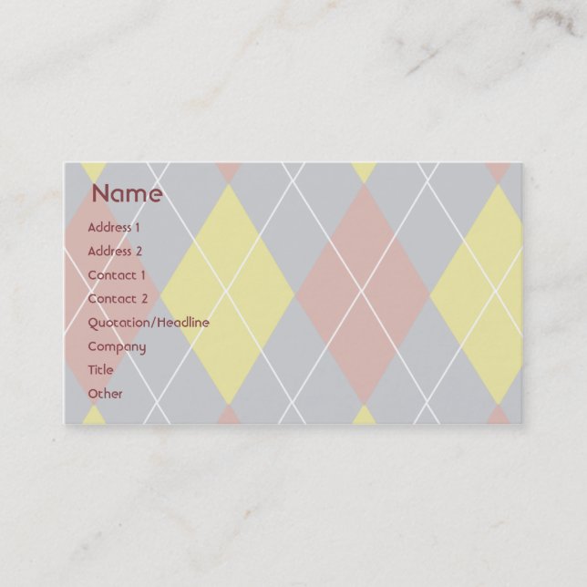 Argyle - Business Card (Front)