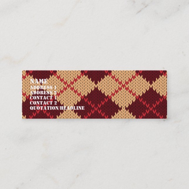 Argyle Business Card Template (Front)