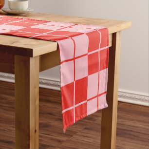 Argyle Chequerboard Plaid Short Table Runner