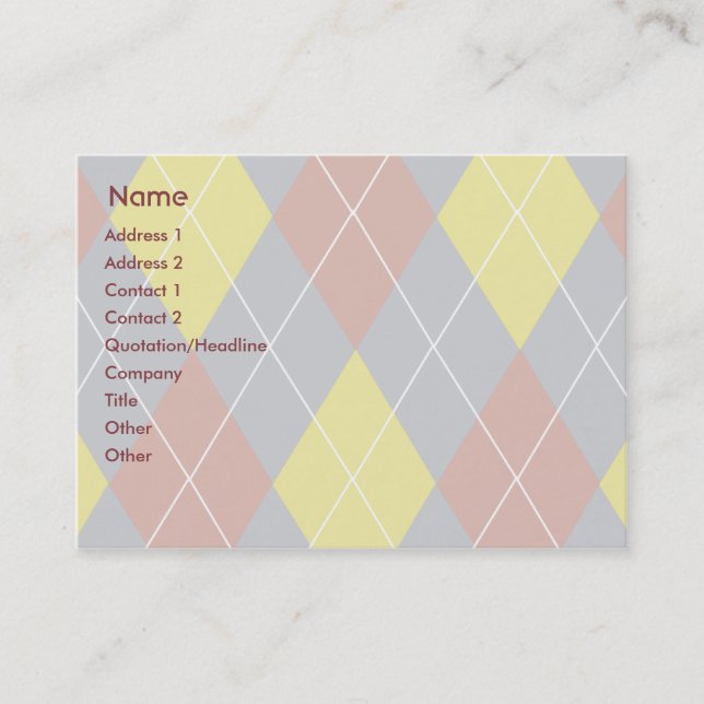 Argyle - Chubby Business Card (Front)
