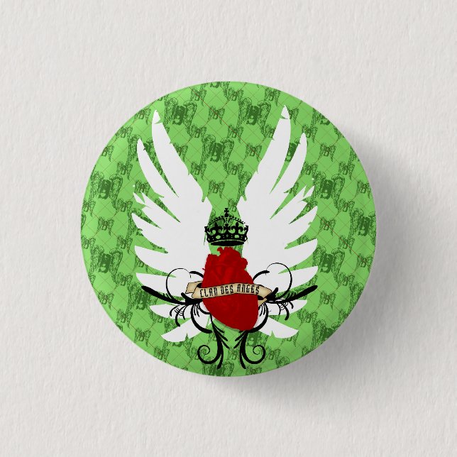 argyle des anges 1 inch round button (Front)