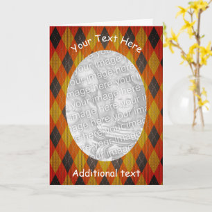 Argyle Design Frame Personalized Photo Card