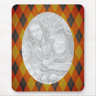 Argyle Design Photo Frame Mouse Pad