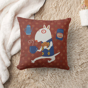 Argyle doggo throw pillow