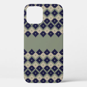 Argyle fair isle seamless pattern designabstract,  iPhone 12 case
