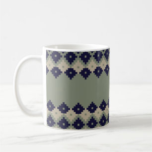 Argyle fair isle seamless pattern designabstract,  coffee mug