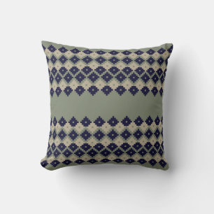 Argyle fair isle seamless pattern designabstract, throw pillow