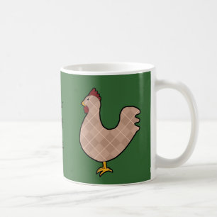 Argyle Folk Art Rooster Mug