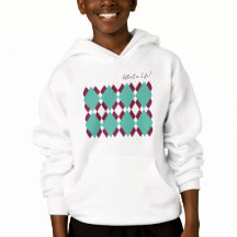 Argyle Graphic Kids Pullover Hoodie