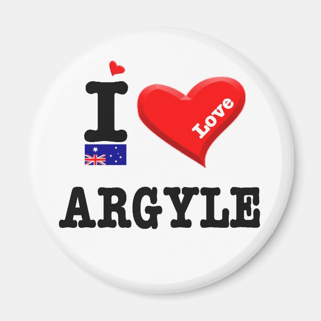 ARGYLE - I Love Magnet (Front)