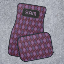 Argyle in Plum, Maroon shades: add initials / name