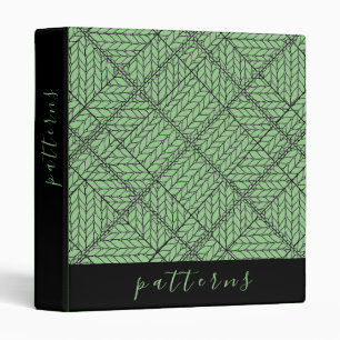 ARGYLE KNITTING 3-Ring Binder II / Sage
