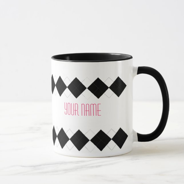Argyle Mug - Personalized (Right)