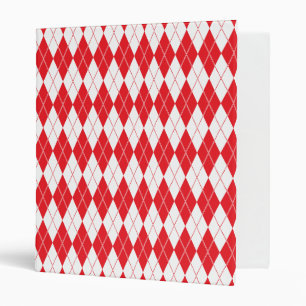 Argyle Pattern 1 Red Binder