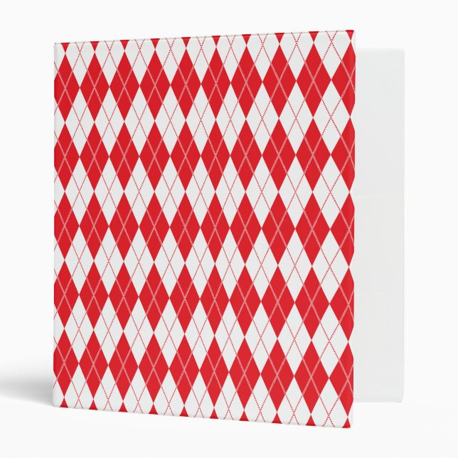 Argyle Pattern 1 Red Binder (Front/Inside)