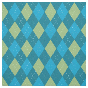 Argyle Pattern Blue Fabric