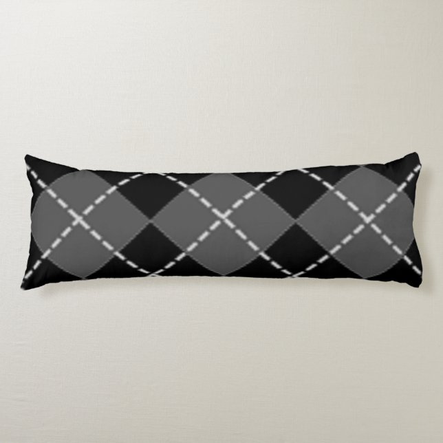 ARGYLE PATTERN BODY PILLOW (Front)