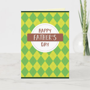 Argyle Pattern Happy Father's Day Card